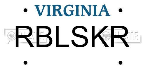RBLSKR Virginia License Plate