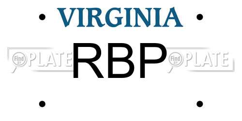 RBP Virginia License Plate
