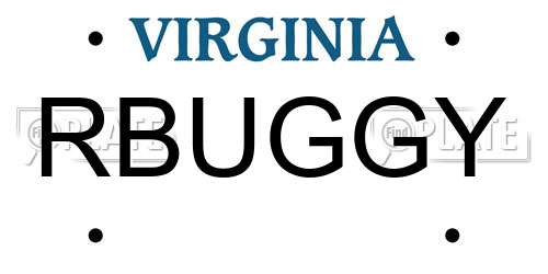 RBUGGY Virginia License Plate