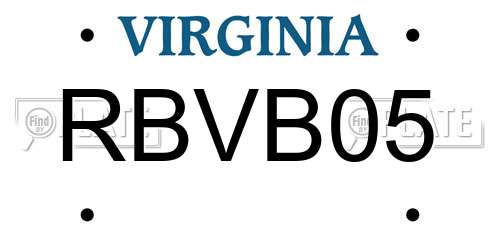 RBVB05 Virginia License Plate