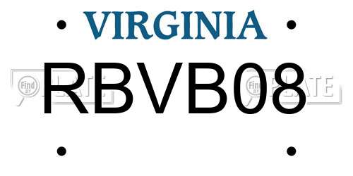RBVB08 Virginia License Plate
