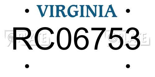 RC06753 Virginia License Plate