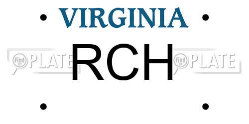 RCH Virginia License Plate
