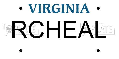 RCHEAL Virginia License Plate