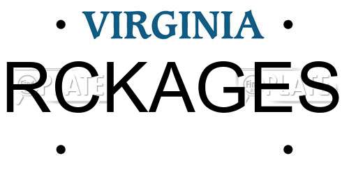 RCKAGES Virginia License Plate