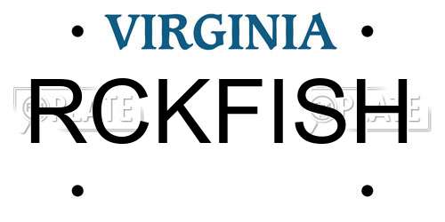 RCKFISH Virginia License Plate