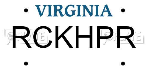 RCKHPR Virginia License Plate