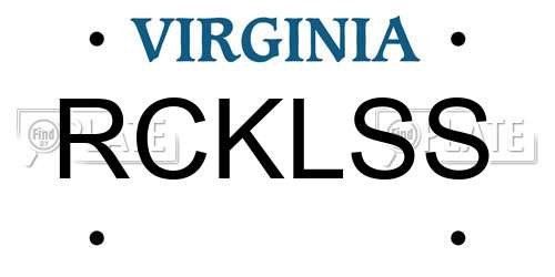 RCKLSS Virginia License Plate
