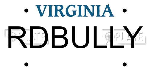 RDBULLY Virginia License Plate