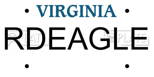 RDEAGLE Virginia License Plate