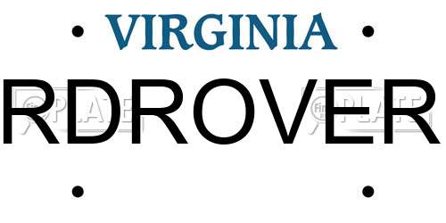 RDROVER Virginia License Plate