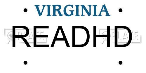 READHD Virginia License Plate