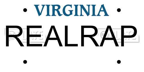 REALRAP Virginia License Plate