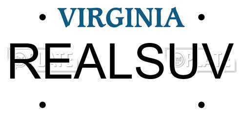 REALSUV Virginia License Plate