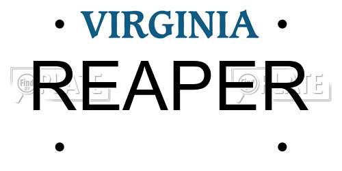 REAPER Virginia License Plate