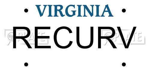 RECURV Virginia License Plate