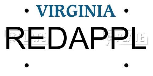 REDAPPL Virginia License Plate