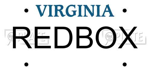 REDBOX Virginia License Plate
