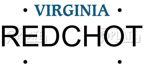 REDCHOT Virginia License Plate