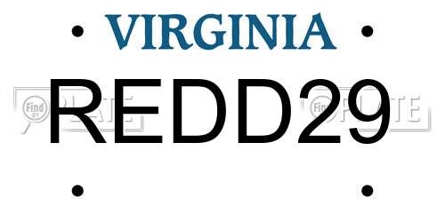 REDD29 Virginia License Plate