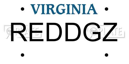 REDDGZ Virginia License Plate