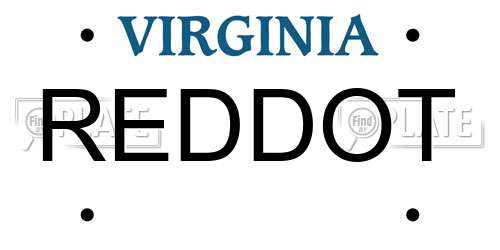 REDDOT Virginia License Plate