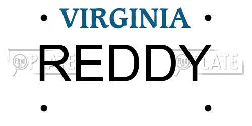 REDDY Virginia License Plate