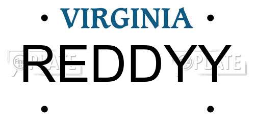 REDDYY Virginia License Plate