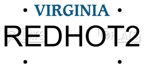 REDHOT2 Virginia License Plate