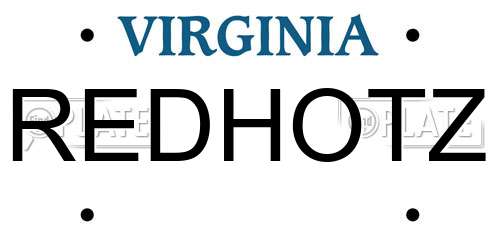 REDHOTZ Virginia License Plate