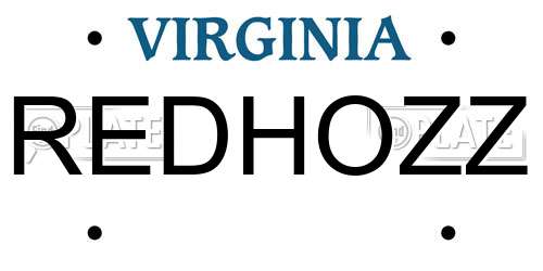 REDHOZZ Virginia License Plate