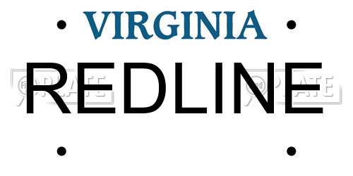 REDLINE Virginia License Plate