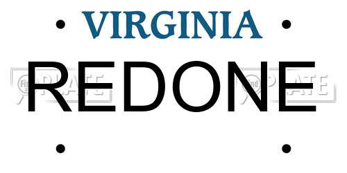 REDONE Virginia License Plate