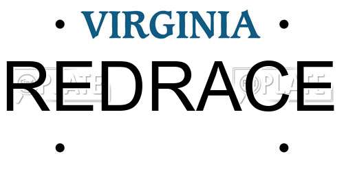 REDRACE Virginia License Plate