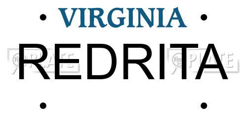 REDRITA Virginia License Plate