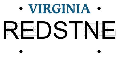 REDSTNE Virginia License Plate