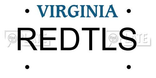 REDTLS Virginia License Plate