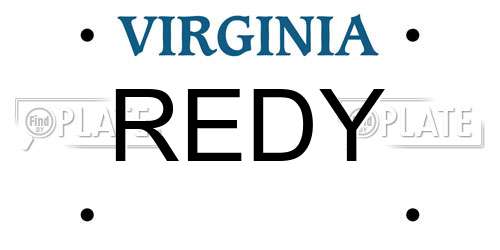REDY Virginia License Plate