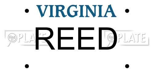 REED Virginia License Plate