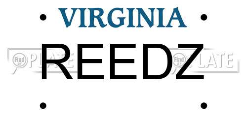 REEDZ Virginia License Plate