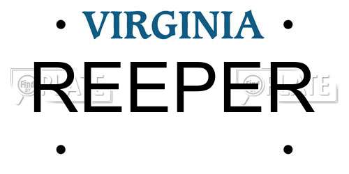 REEPER Virginia License Plate