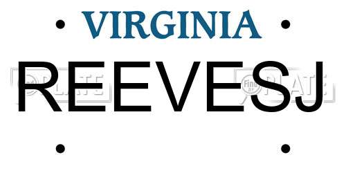 REEVESJ Virginia License Plate