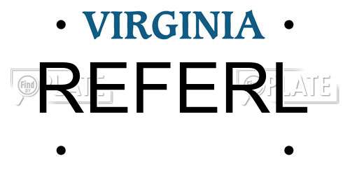 REFERL Virginia License Plate