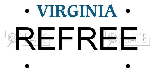 REFREE Virginia License Plate