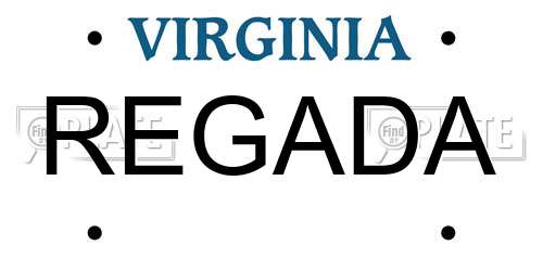 REGADA Virginia License Plate