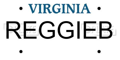 REGGIEB Virginia License Plate