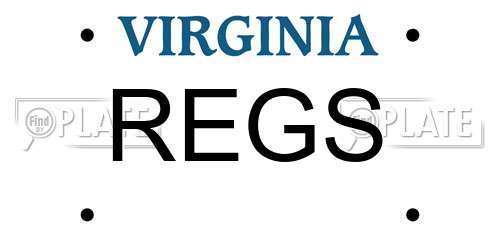 REGS Virginia License Plate
