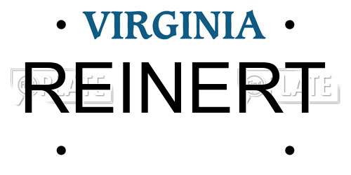 REINERT Virginia License Plate