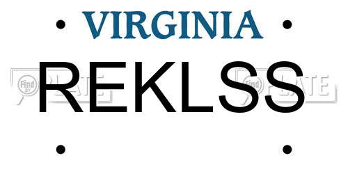 REKLSS Virginia License Plate