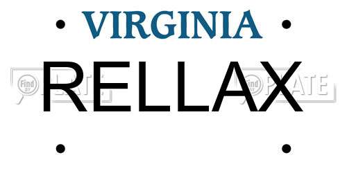 RELLAX Virginia License Plate